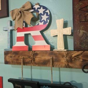 Brand new Home Decor Red, White and Blue R custom